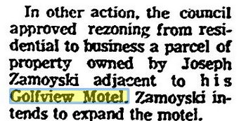 Golfview Motel - Jan 1972 (newer photo)